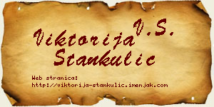 Viktorija Stankulić vizit kartica